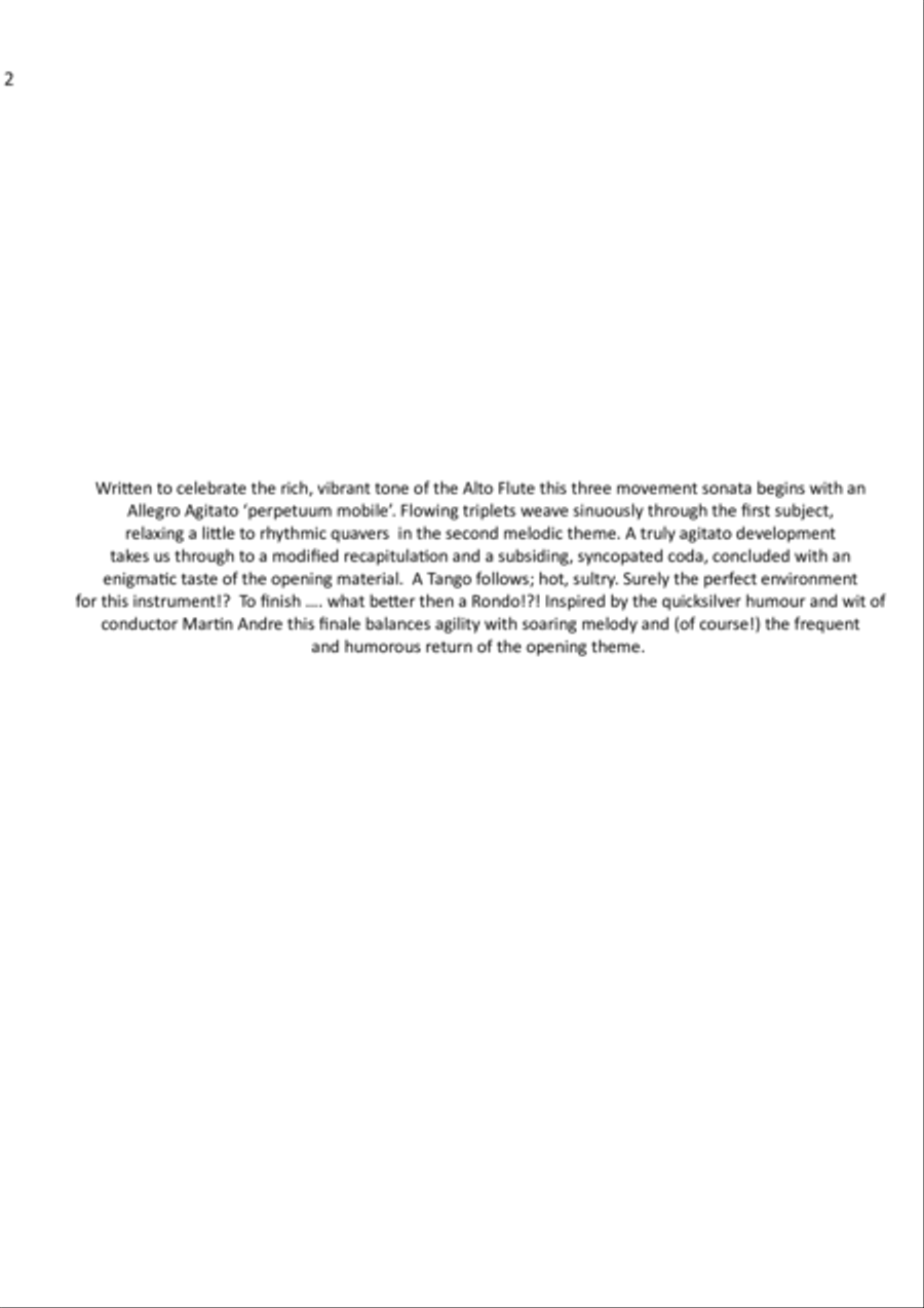 Sonata for Alto Flute and Piano Flute scores gallery preview page 2
