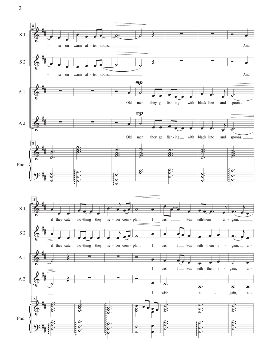 Song for the Mira SSAA scores gallery preview page 2