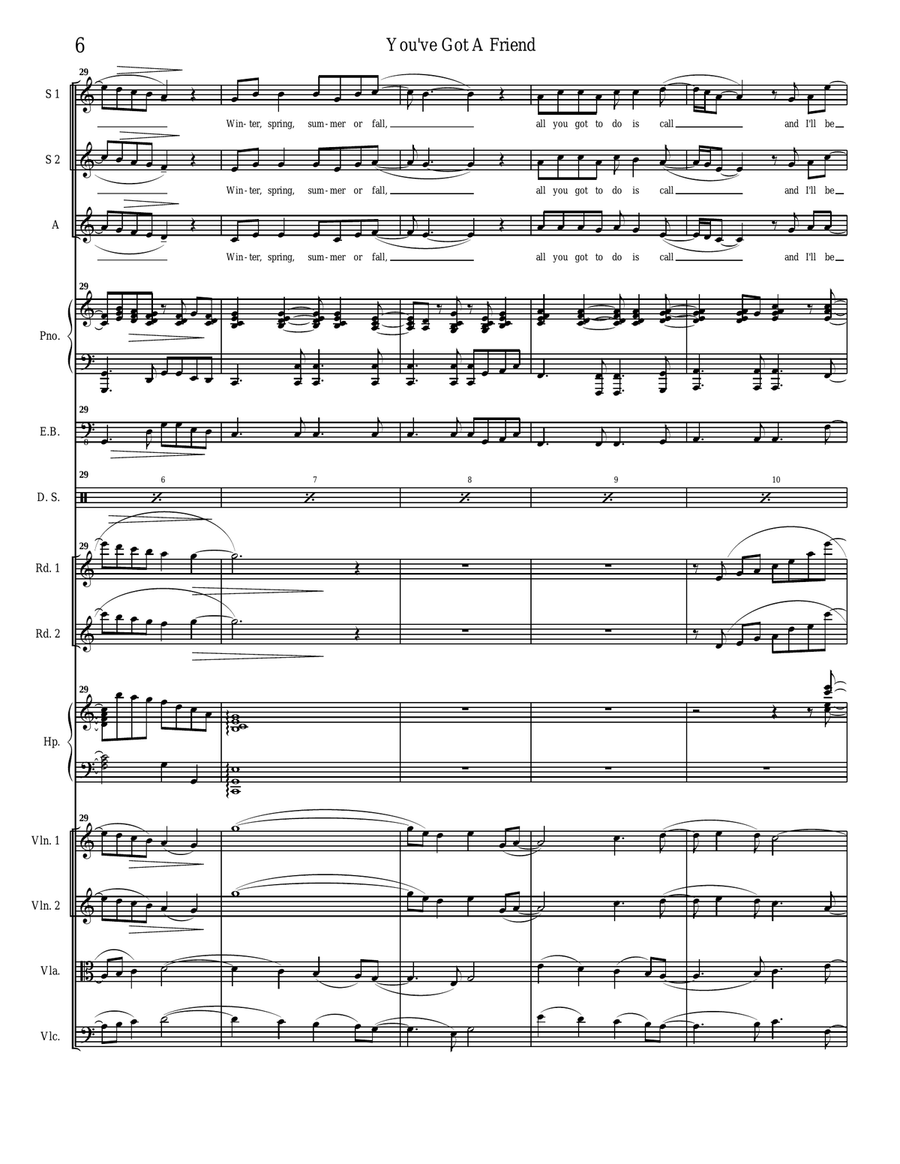 You've Got A Friend Large Ensemble scores gallery preview page 6
