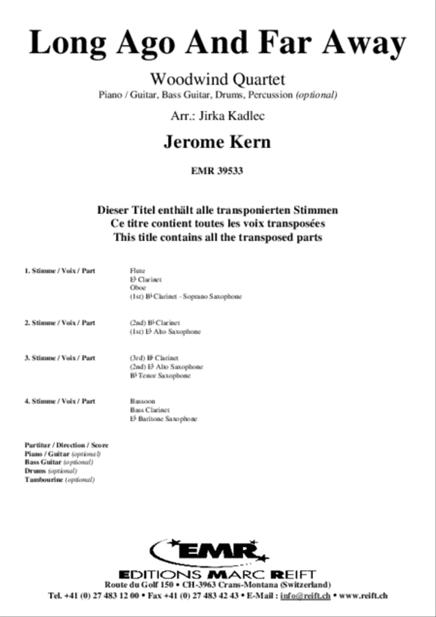 Long Ago And Far Away Woodwind Quartet scores gallery preview page 2