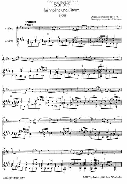 Sonata in E major Op. 5/11