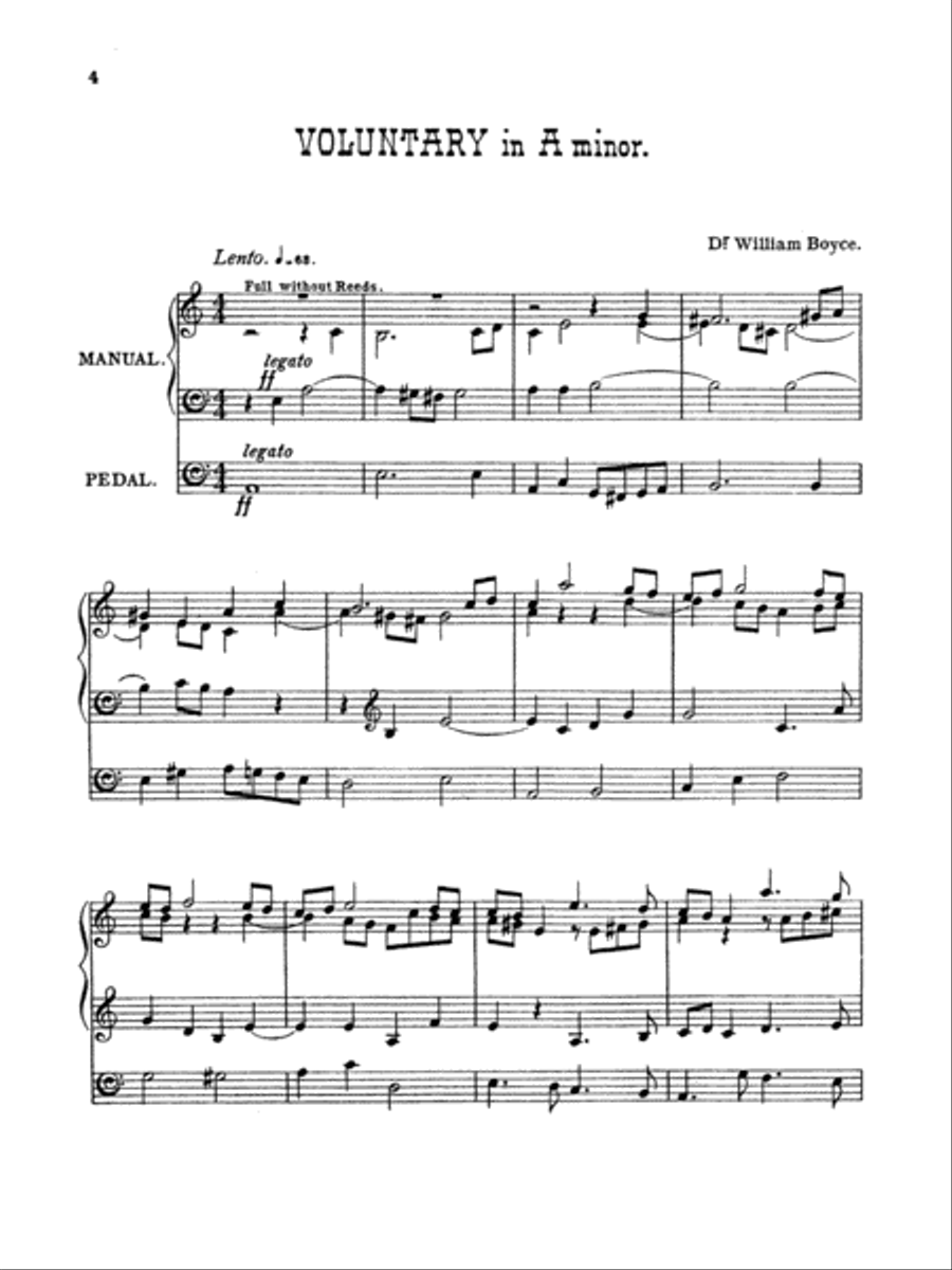 Boyce: Two Voluntaries (Ed. West) Organ scores gallery preview page 1