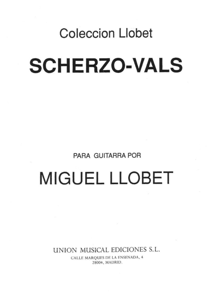 Scherzo-Vals by Miguel Llobet Acoustic Guitar - Sheet Music