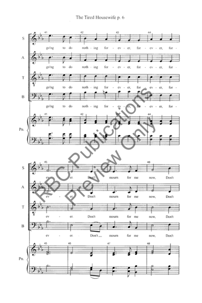 The Tired Housewife (SATB)