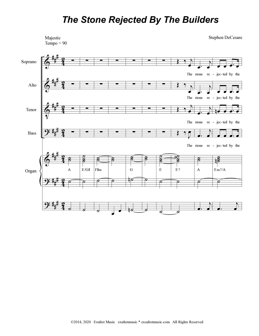 The Stone Rejected By The Builders (Solo with SATB) image number null