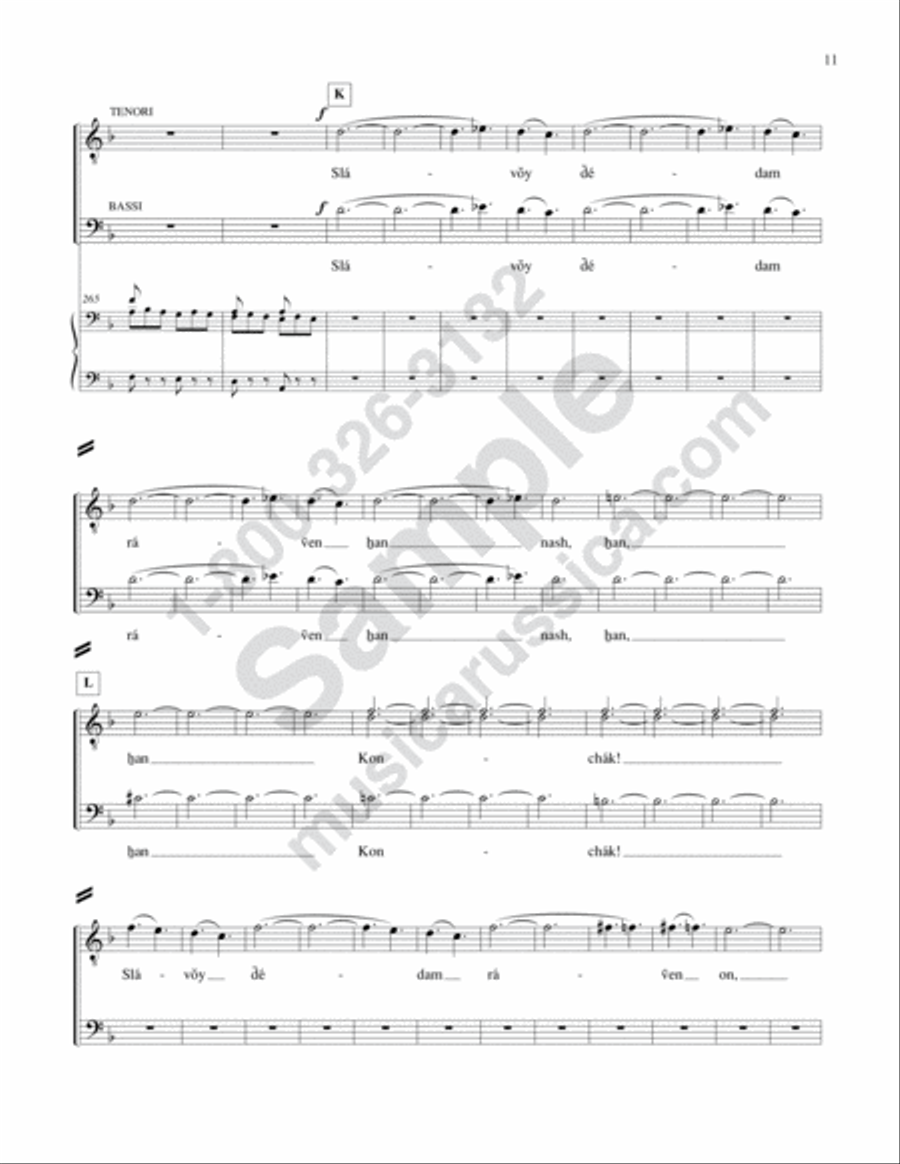 Polovetsian Dances from 'Prince Igor' (Choral Parts) 4-Part scores gallery preview page 10