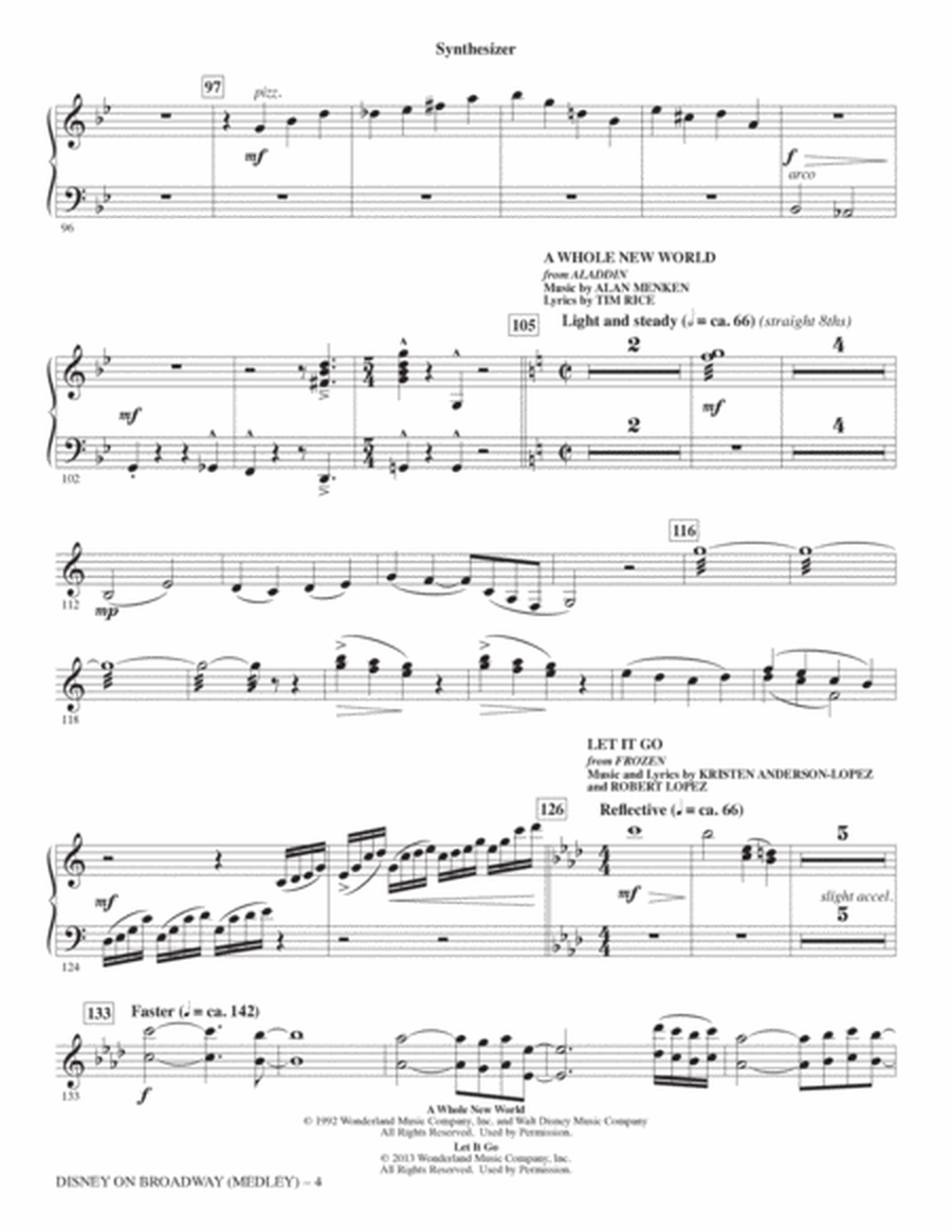 Disney On Broadway (Medley) - Synthesizer