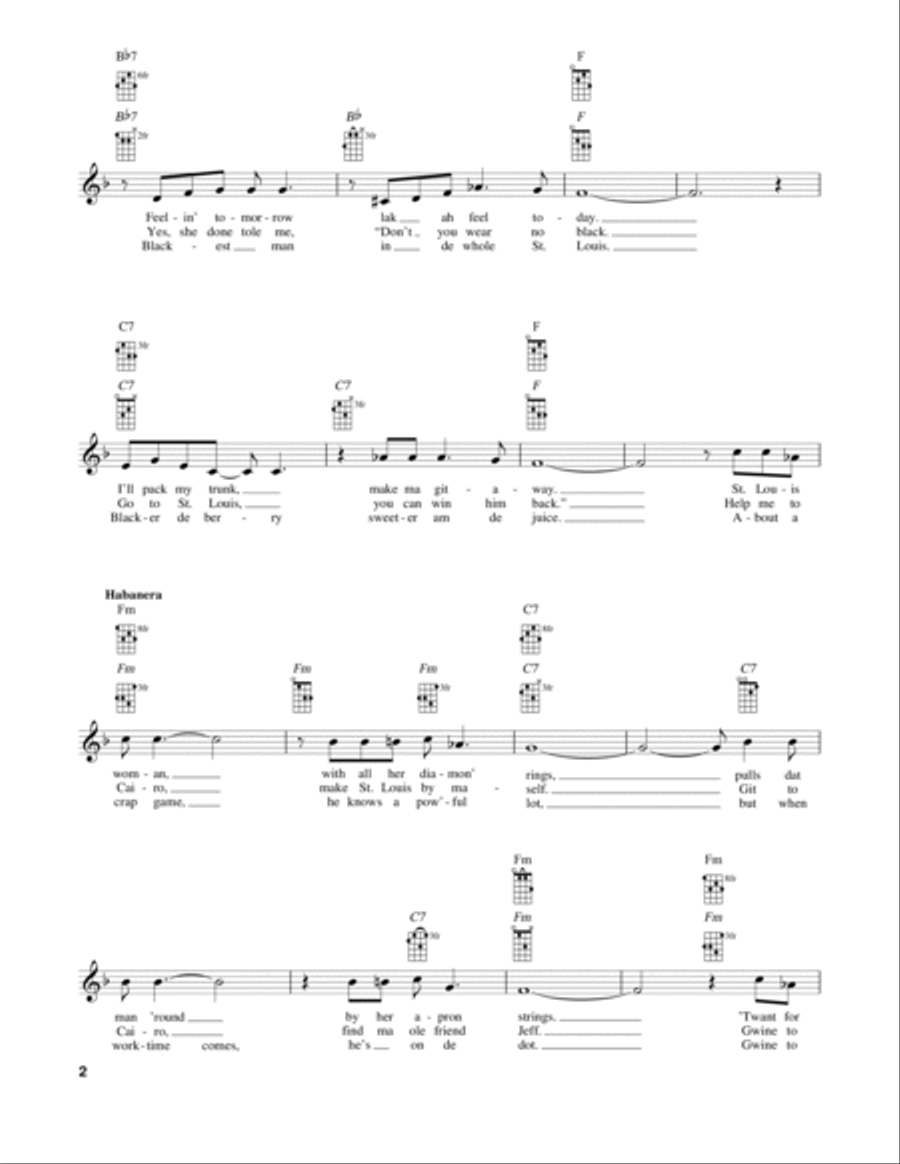 St. Louis Blues St. Louis Blues Banjo scores gallery preview page 2