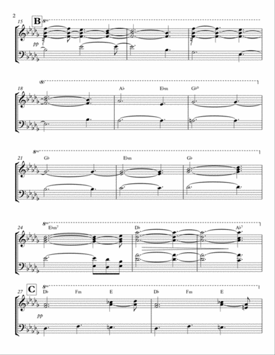 Clair De Lune - Keyboard string accompaniment Piano scores gallery preview page 2