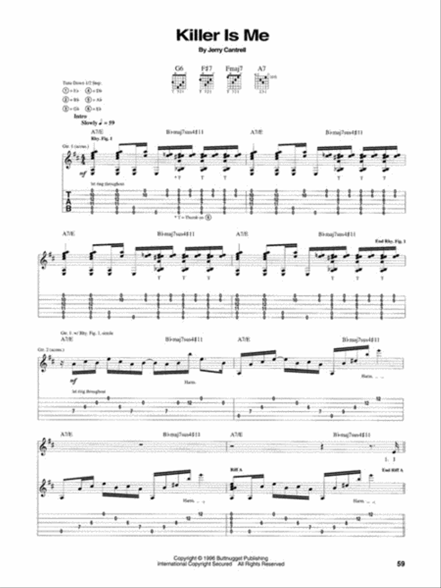 Alice in Chains – Acoustic Acoustic Guitar scores gallery preview page 7