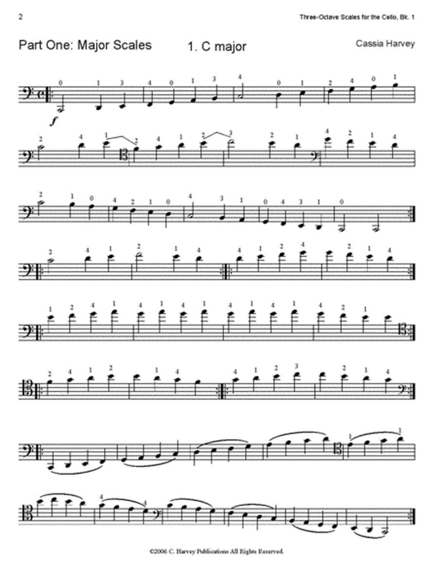 Three-Octave Scales for Cello, Book One, The Basics