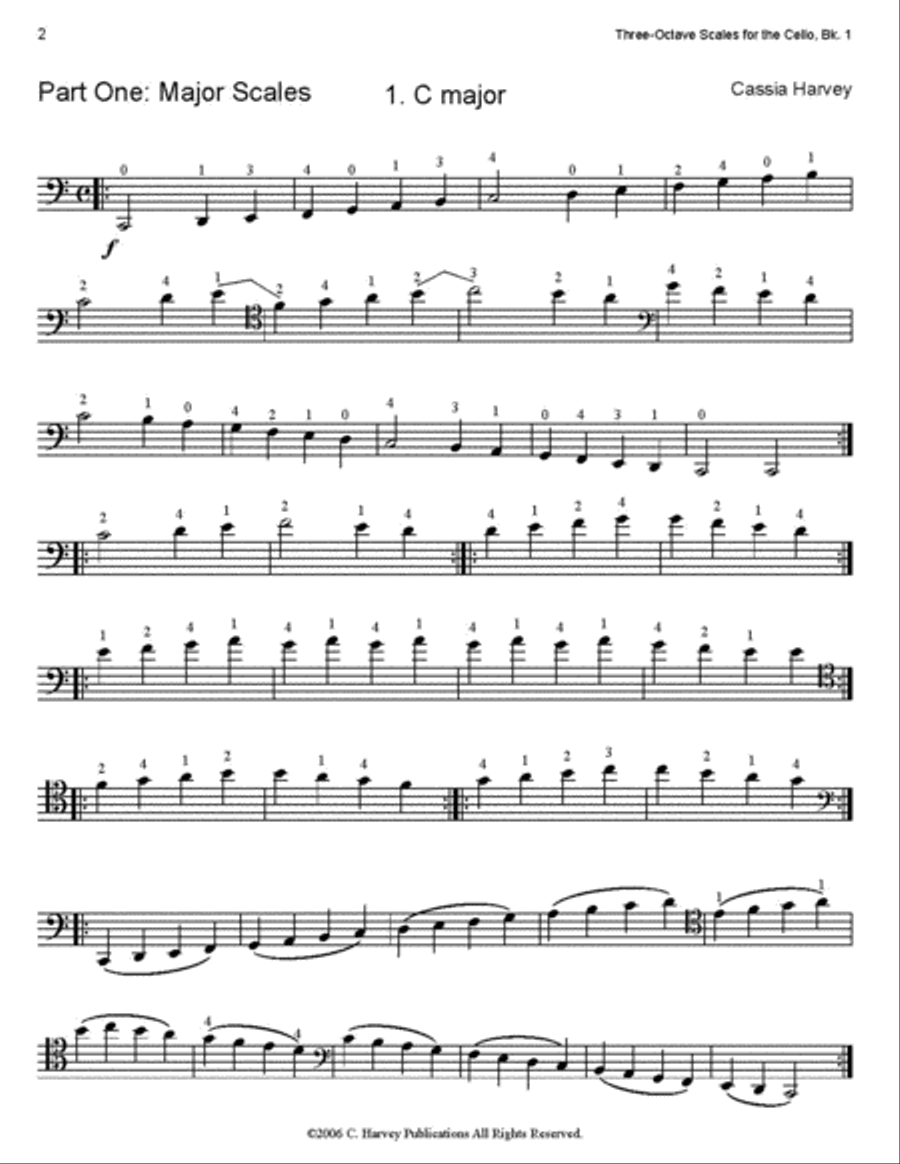 Three-Octave Scales for Cello, Book One: The Basics Cello scores gallery preview page 2