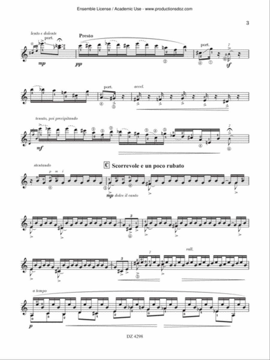 Monologo Classical Guitar scores gallery preview page 3