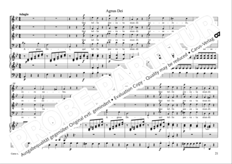Missa brevis Sti. Joannis de Deo (Kleine Orgelsolomesse) 4-Part scores gallery preview page 22