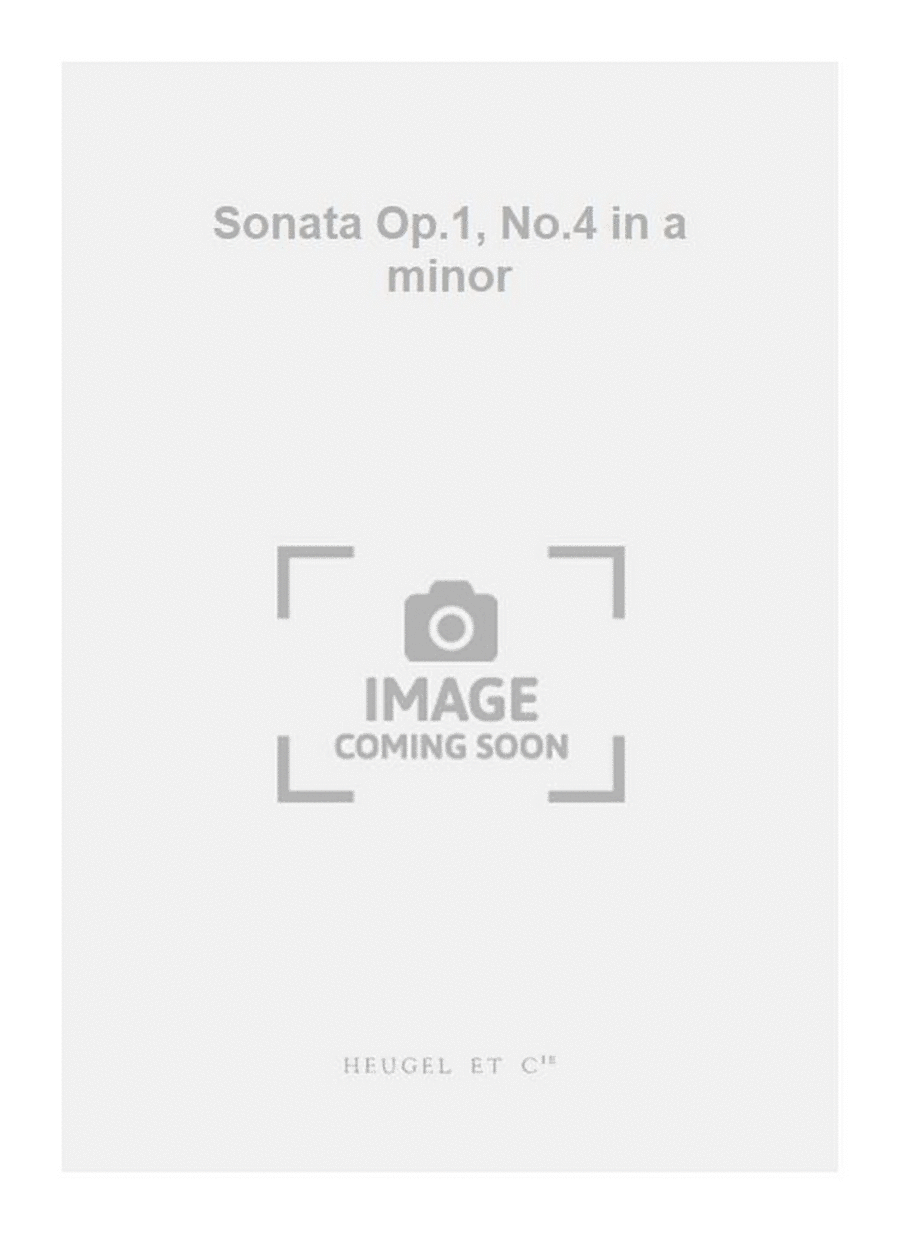 Sonata Op.1, No.4 in a minor
