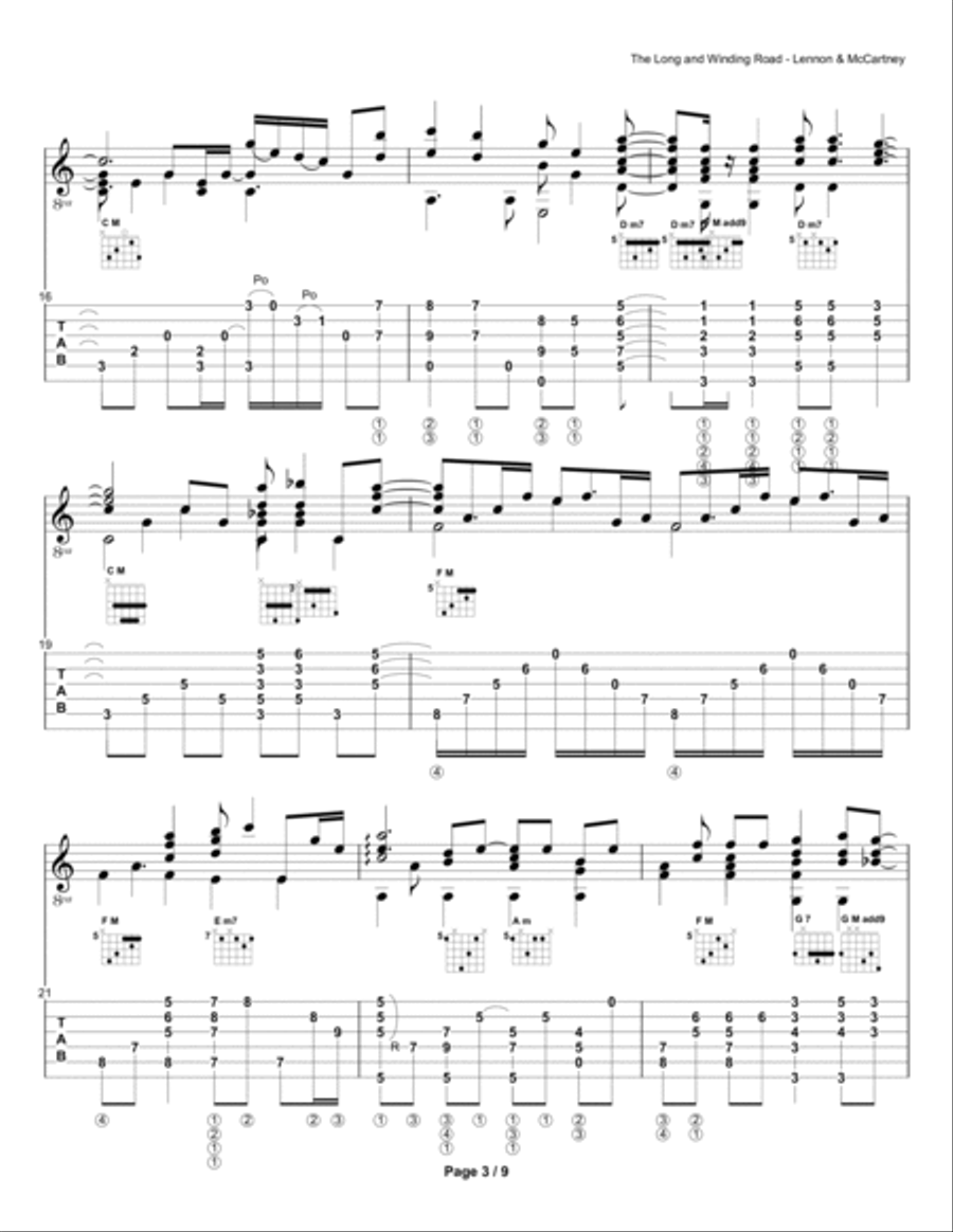 The Long And Winding Road Electric Guitar scores gallery preview page 3