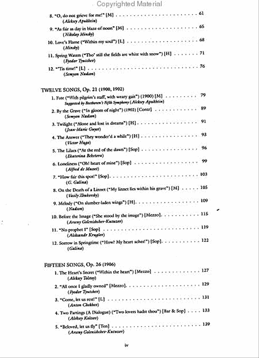 Complete Songs for Voice and Piano Voice Solo scores gallery preview page 4