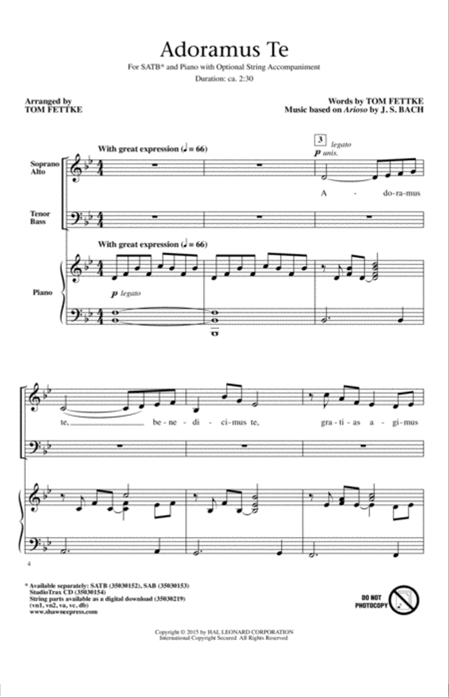 Adoramus Te Adoramus Te 4-Part scores gallery preview page 1
