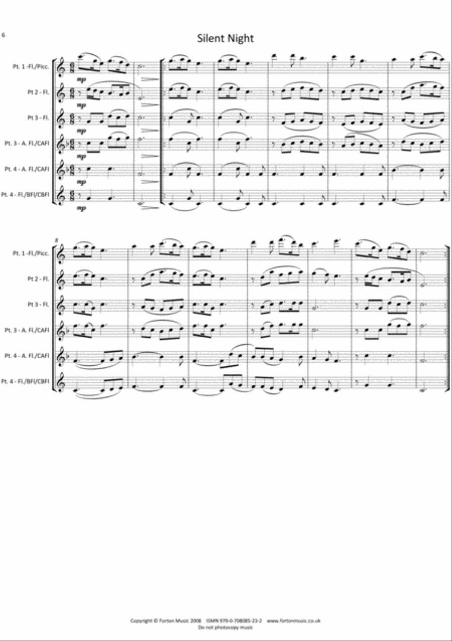 Christmas Collection Flute Quartet scores gallery preview page 6