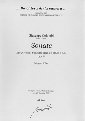 Sonate op.4 (Bologna, 1676)