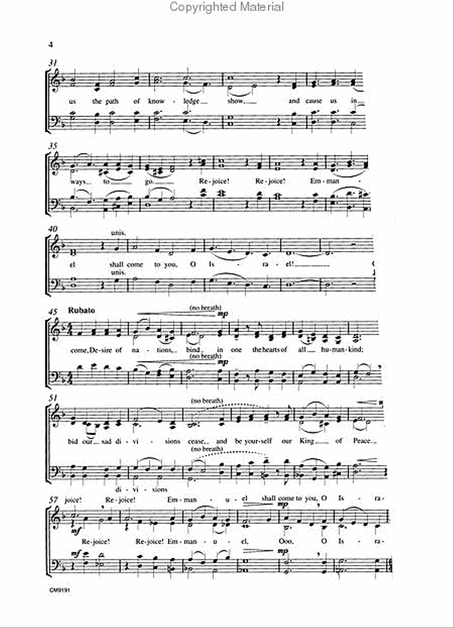 O Come, O Come, Emmanuel 4-Part scores gallery preview page 3