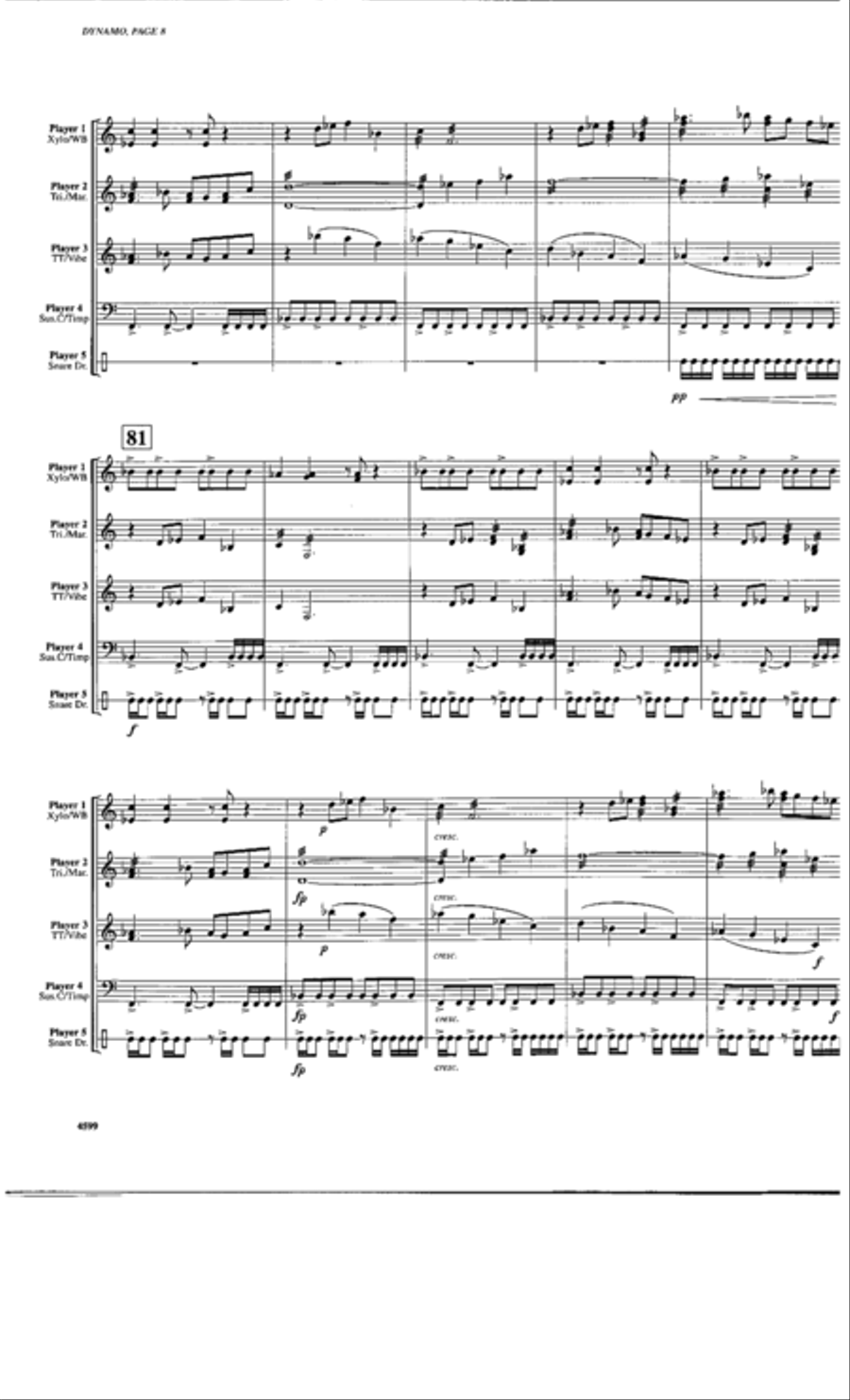 Dynamo Percussion Ensemble scores gallery preview page 7