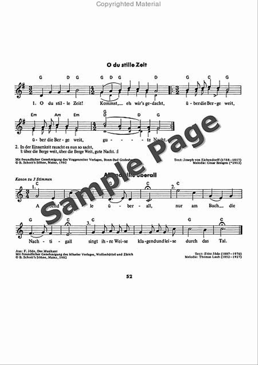 Es tonen die Lieder Recorder scores gallery preview page 53