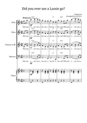 Did you ever see Lassie go? - Woodwind Quartet + Piano Accompaniment