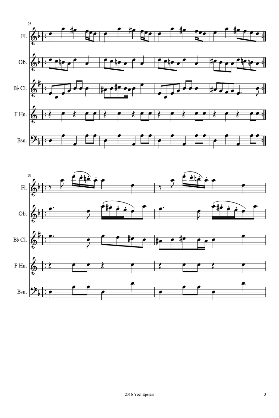 Hassidic Melodies for Wind Quintet Woodwind Quintet scores gallery preview page 5