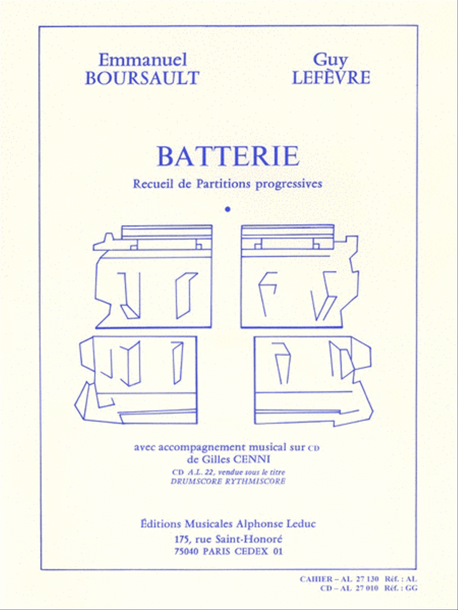 Boursault Lefevre Batterie Drums Book Drums scores gallery preview page 1