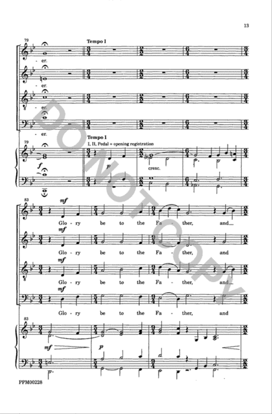 Evening Service for the Nativity Divisi scores gallery preview page 14