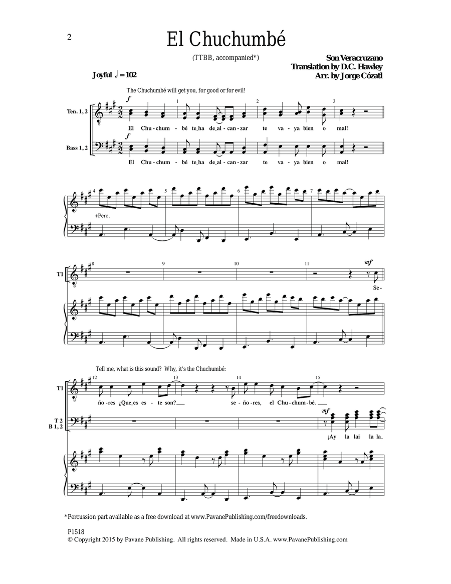 El Chuchumbe El Chuchumbe TTBB scores gallery preview page 1