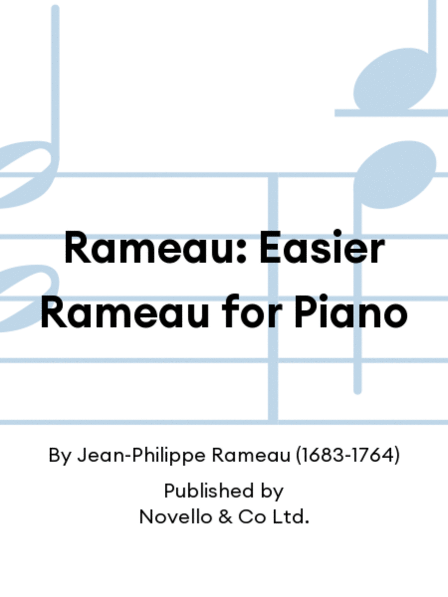 Rameau: Easier Rameau for Piano