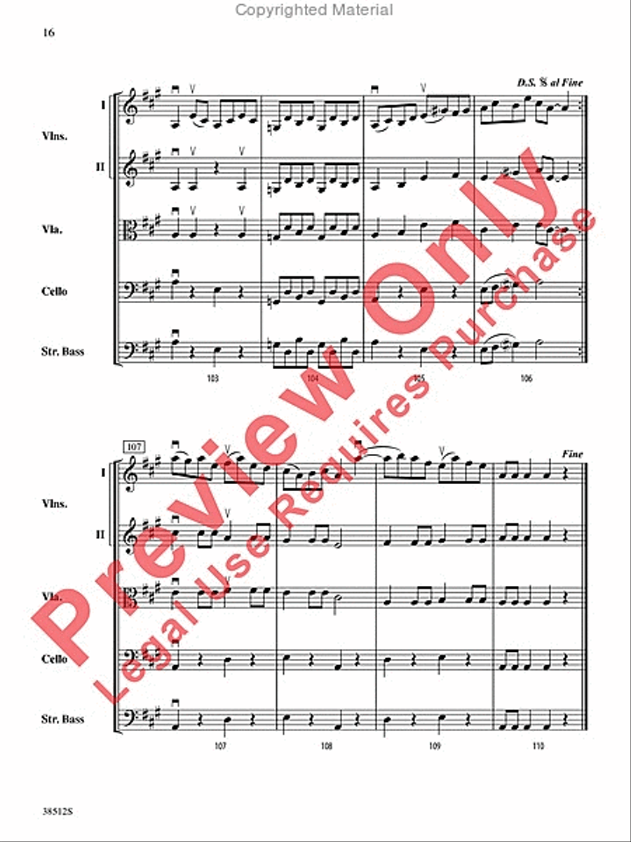 Bluegrass Fiddle Frenzy String Orchestra scores gallery preview page 17