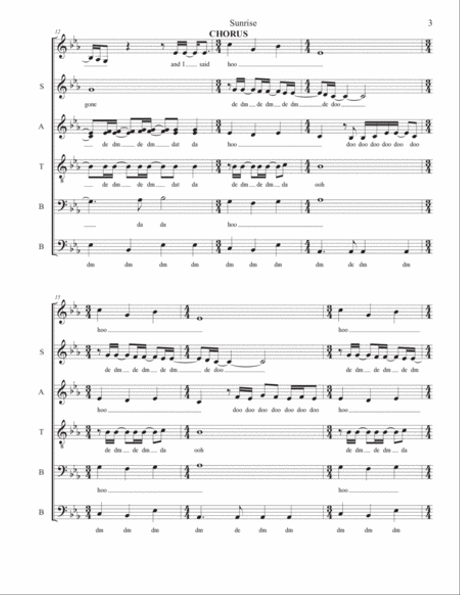 Sunrise 4-Part scores gallery preview page 3