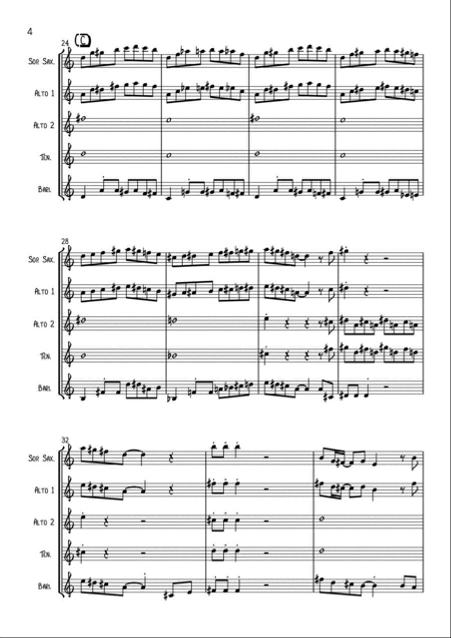 House Of Fun Saxophone Quartet scores gallery preview page 4