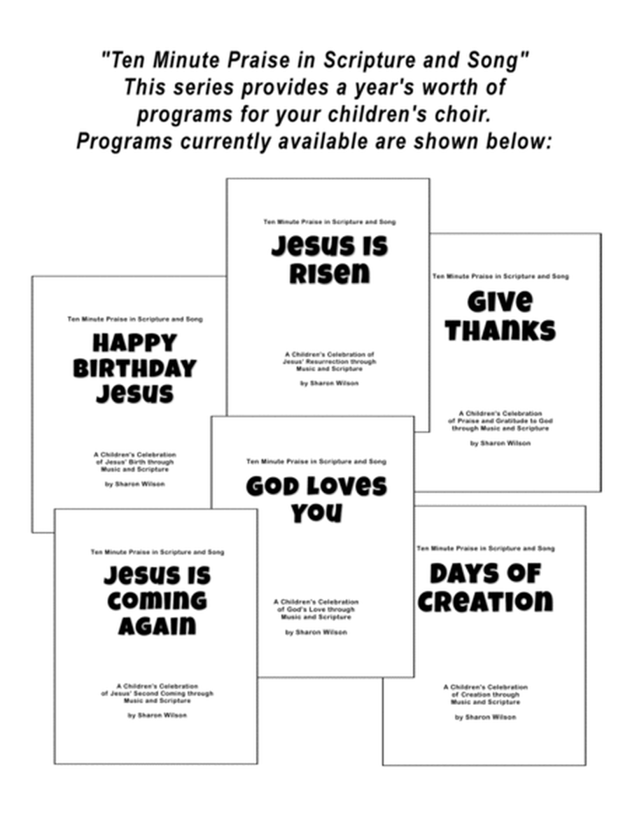 Ten Minute Praise in Scripture and Song--Days of Creation (Children's Program) image number null
