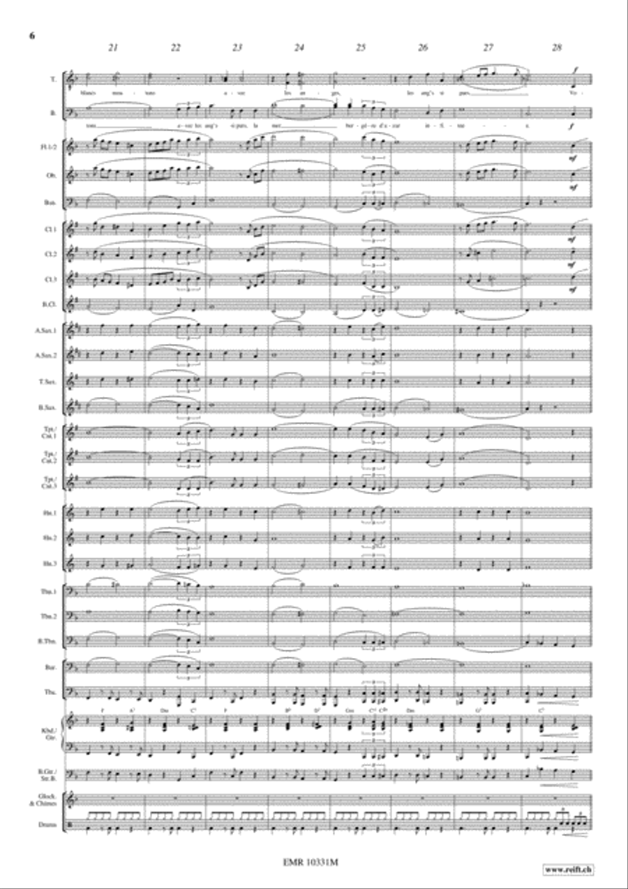 La Mer La Mer Men's Choir scores gallery preview page 7