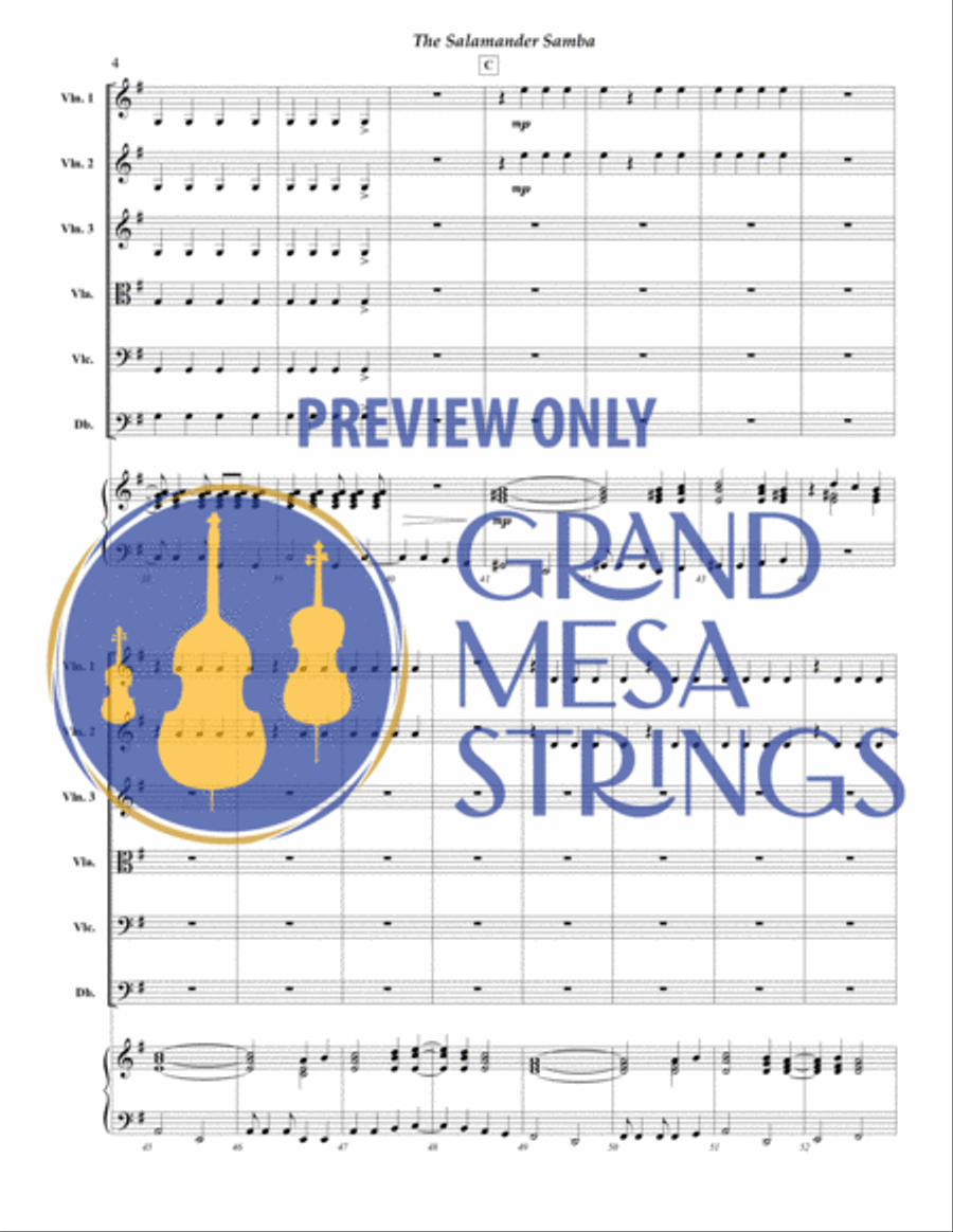 Salamander Samba String Orchestra scores gallery preview page 5