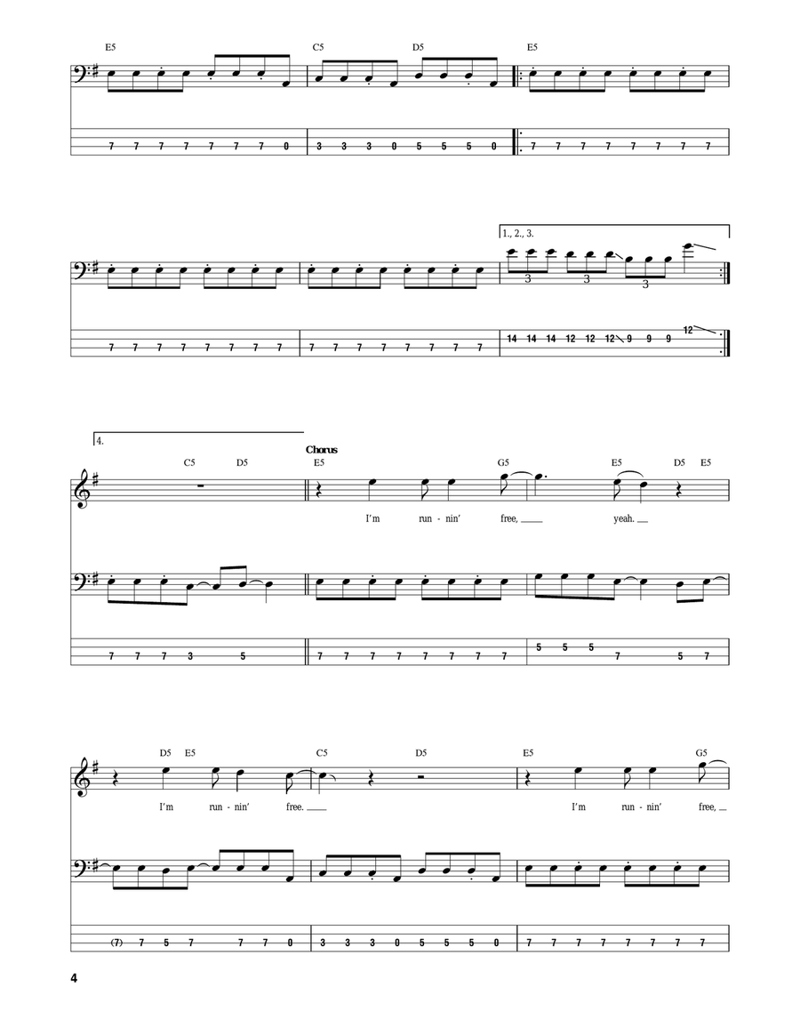 Running Free Acoustic Guitar scores gallery preview page 4
