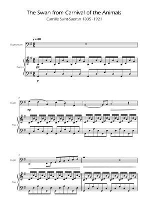The Swan - Camille Saint-Saëns - Euphonium w/ Piano