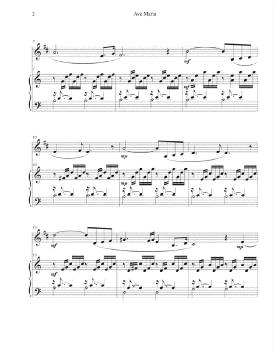 Ave Maria (Trumpet-Piano) Trumpet Solo scores gallery preview page 2