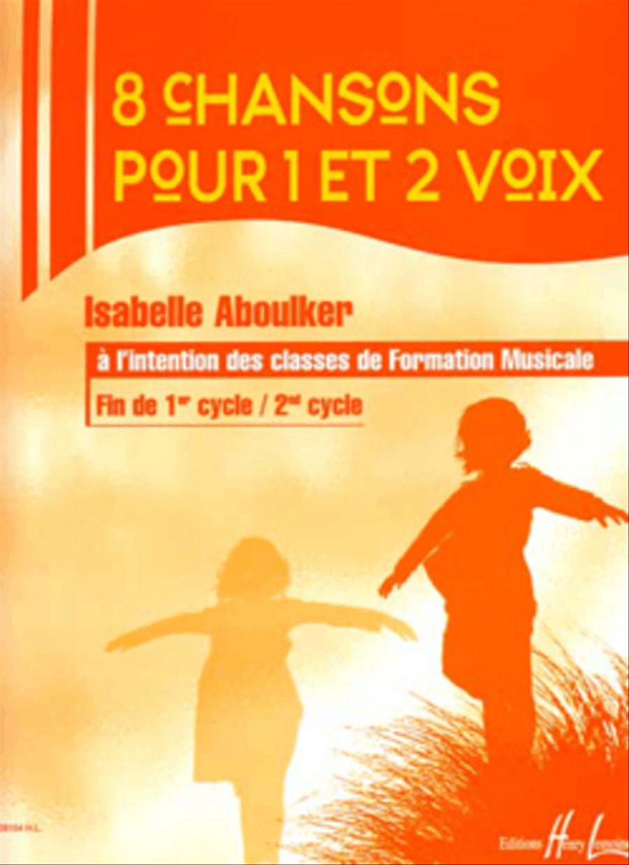 Chansons Pour 1 Et 2 Voix (8) Score scores gallery preview page 1
