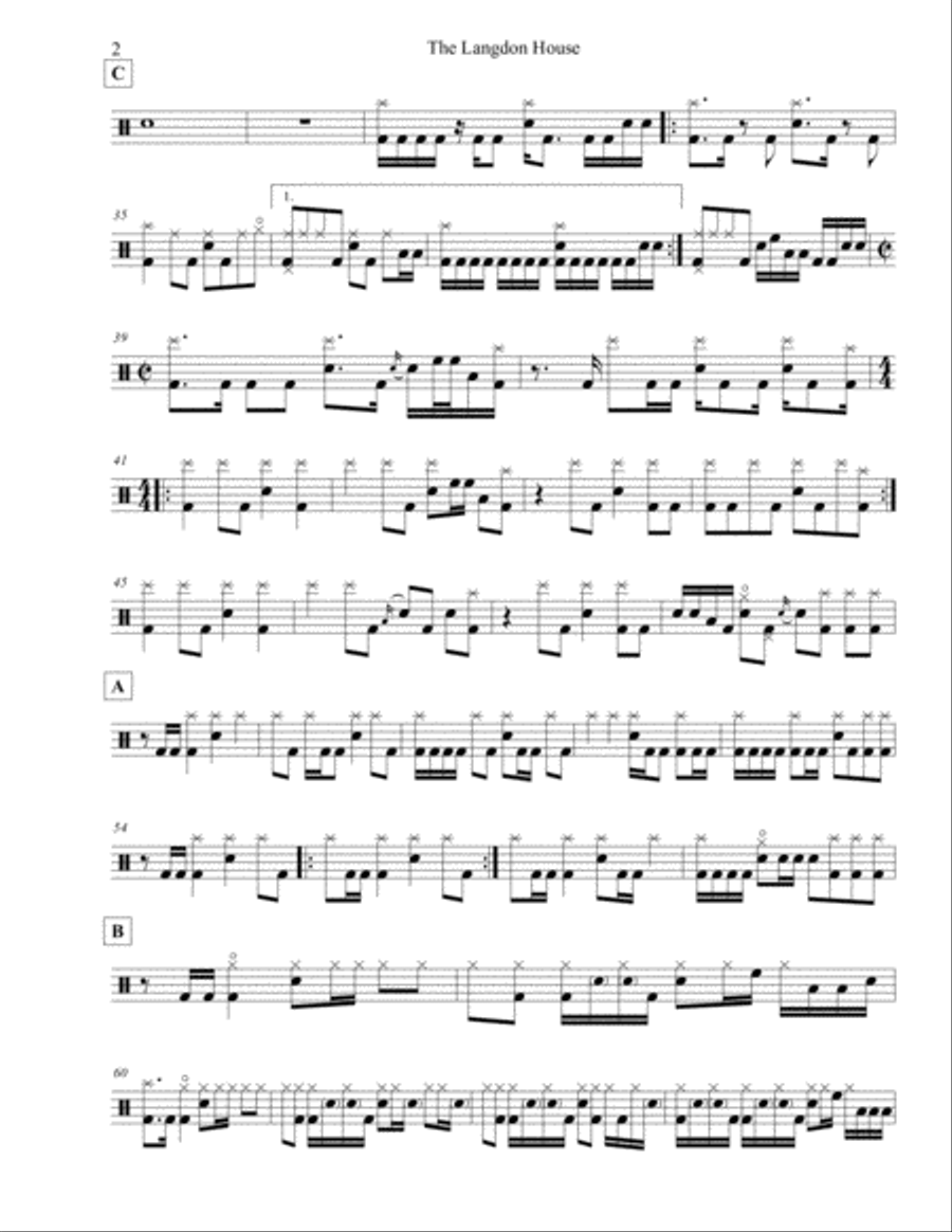 The Langdon House Drum Set scores gallery preview page 2