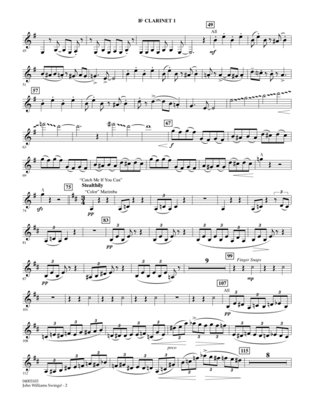 John Williams Swings! - Bb Clarinet 1