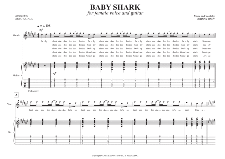 Baby Shark Baby Shark Chamber Music scores gallery preview page 1