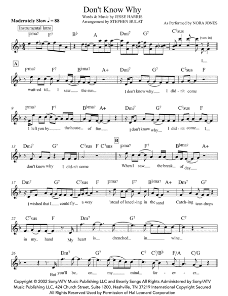 Don't Know Why Large Ensemble scores gallery preview page 2