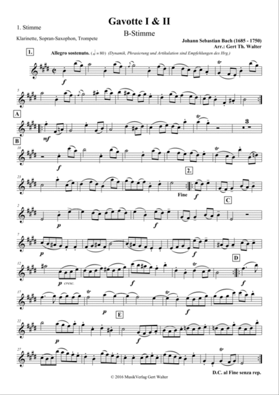Gavotte 1 & 2 Gavotte 1 & 2 School and Community scores gallery preview page 6