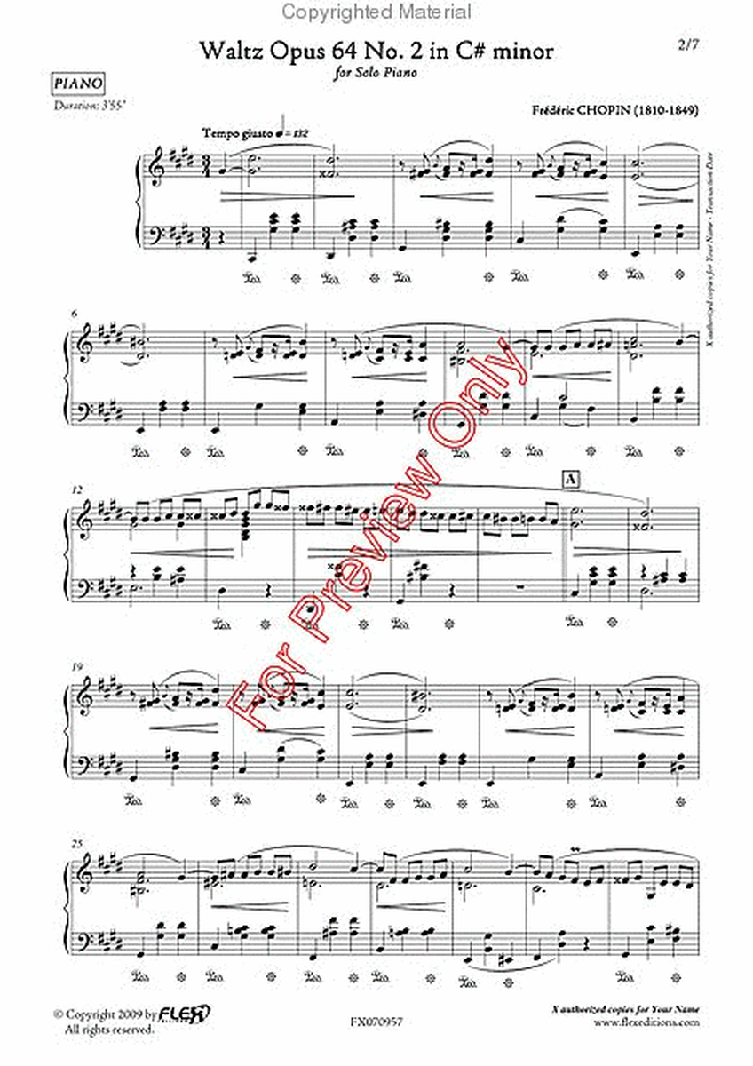 Waltz Opus 64 No. 2 In C# Minor image number null