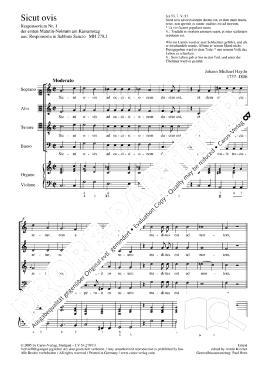 Sicut ovis, Jerusalem surge, Aestimatus sum Score scores gallery preview page 3